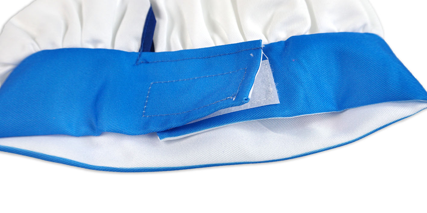 Fartuszek do przedszkola smerfy niebieskie